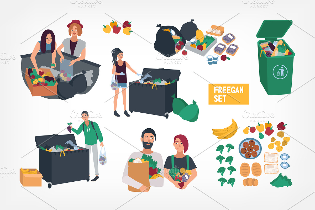 Freeganism bundle in Illustrations - product preview 8