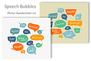 Vector speech bubbles set