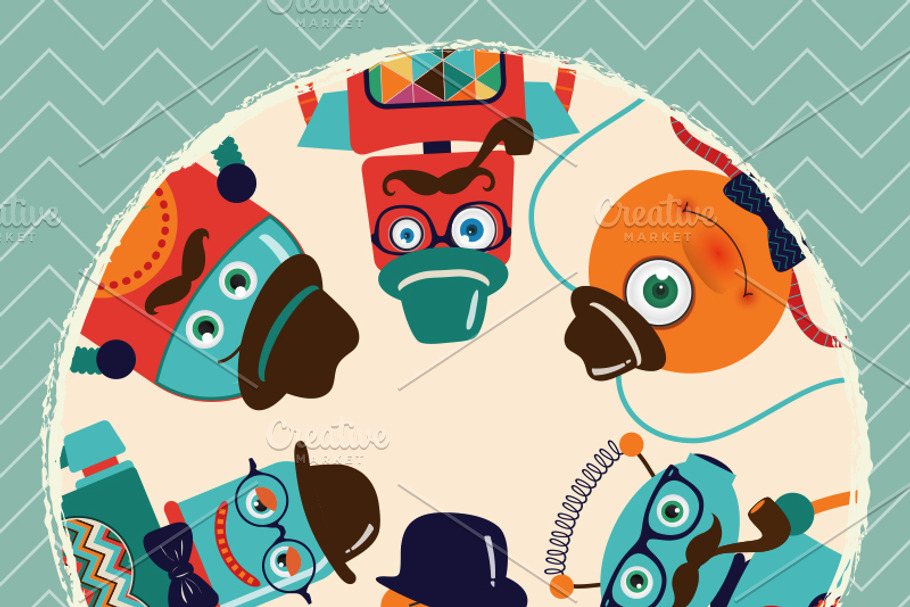 Collection of Banners + Robot Icons in Illustrations - product preview 8