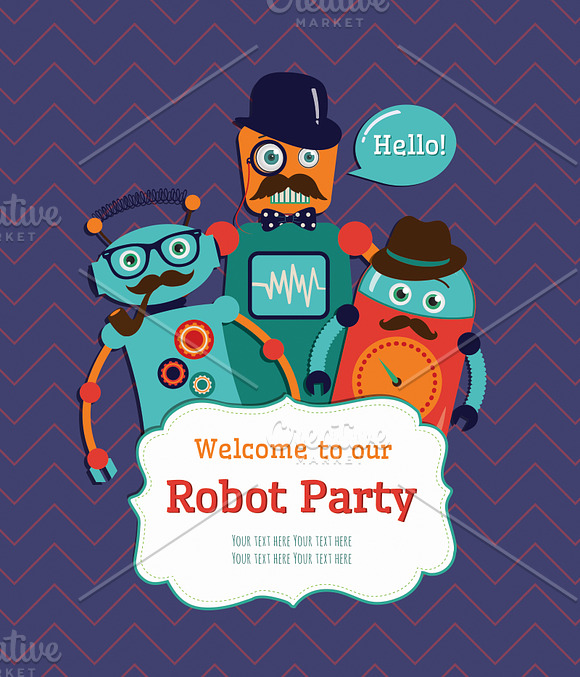 Collection of Banners + Robot Icons in Illustrations - product preview 2