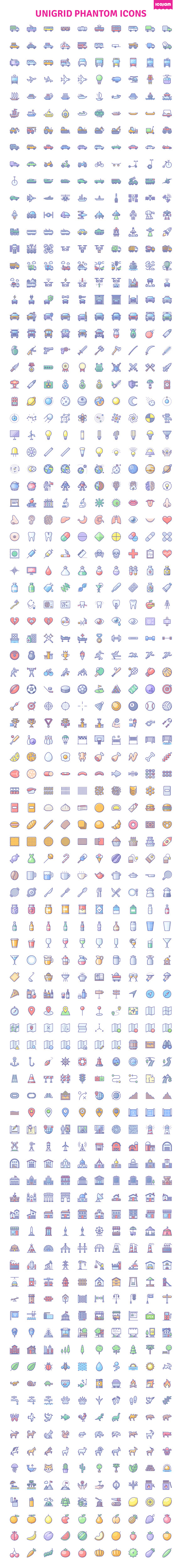 3000 Unigrid Phantom icons in Communication Icons - product preview 1