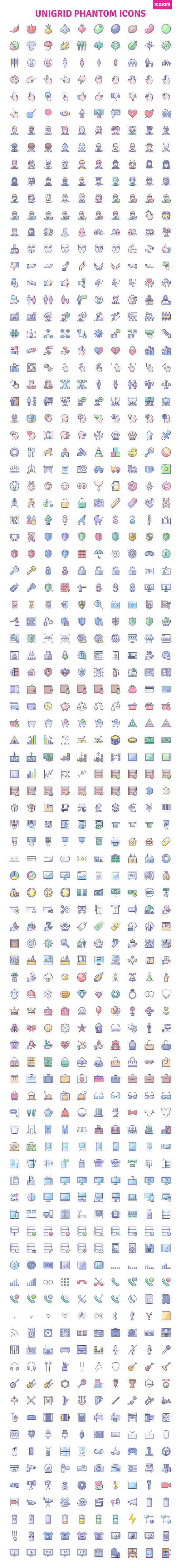 3000 Unigrid Phantom icons in Communication Icons - product preview 2