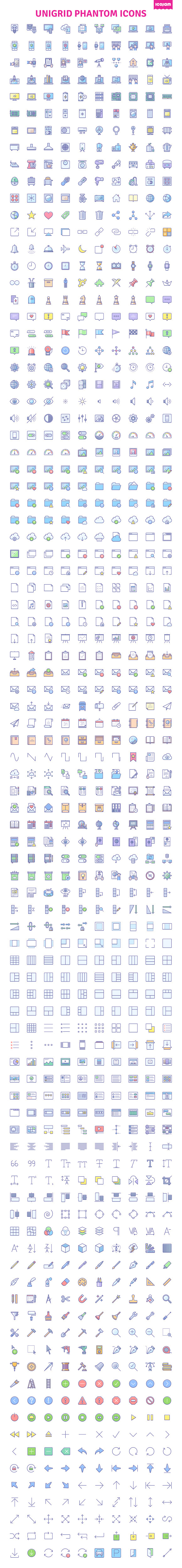 3000 Unigrid Phantom icons in Communication Icons - product preview 3