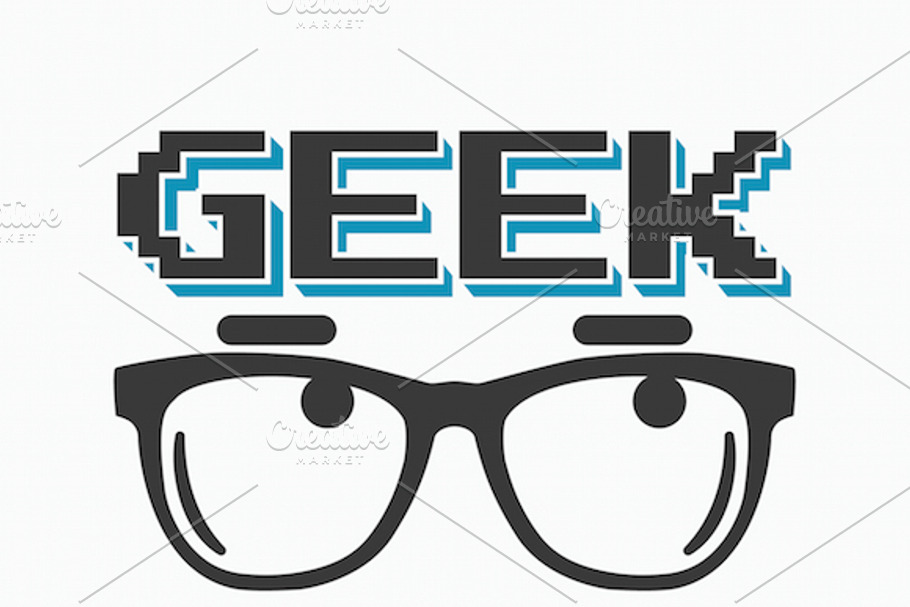 Geek t-shirt/poster design in Illustrations - product preview 8