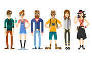 People characters.Hipsters
