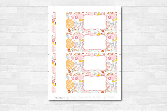 Floral Garden Wrap Address Labels in Stationery Templates - product preview 1