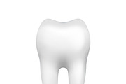 Single white tooth