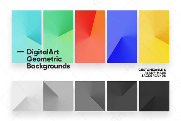 Digital-Art Geometric Backgrounds in Patterns - product preview 2