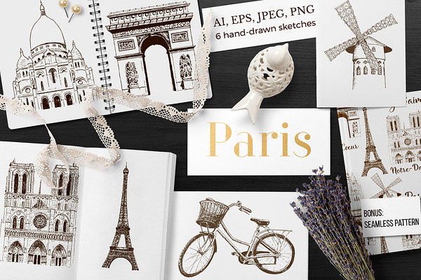 Set of Paris sketches
