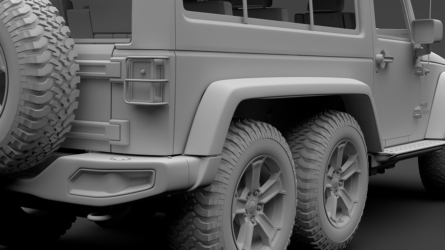 Jeep Wrangler 6x6 Rubicon Recon JK 2 in Vehicles - product preview 21
