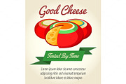 Cheese product retro poster