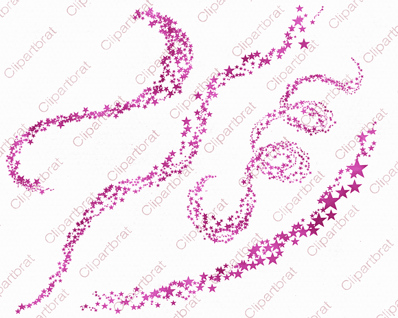 Metallic Pink Foil Star Graphics in Illustrations - product preview 3