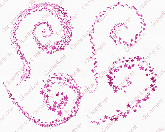 Metallic Pink Foil Star Graphics in Illustrations - product preview 4