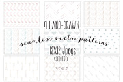 9 Seamless hand-drawn patterns vol.2