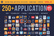 Application 250+ pixel icons
