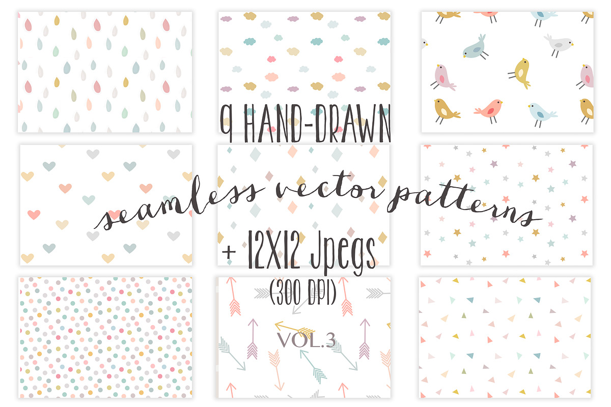 9 colorful seamless patterns in Patterns - product preview 8