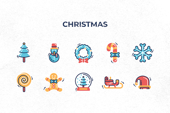 120 Holiday Icons in Holiday Icons - product preview 1
