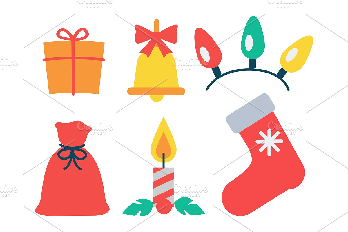 Christmas Icon Collection Vector Illustration in Objects - product preview 8