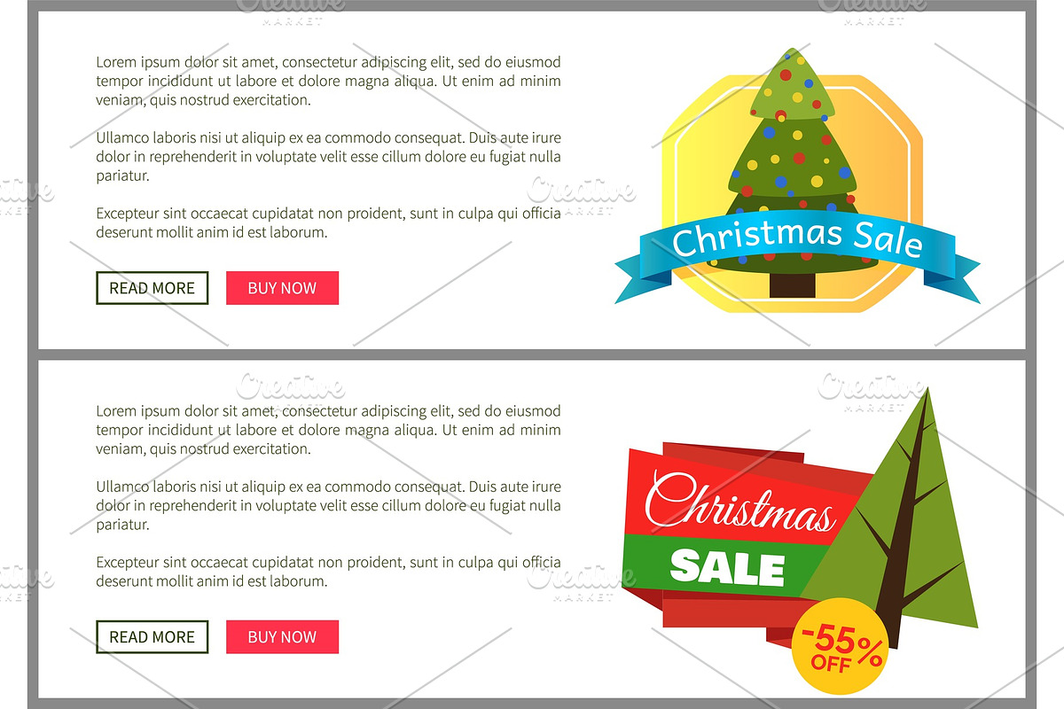 Christmas Sale Buy Now Posters Vector Illustration in Objects - product preview 8