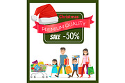 Half Price Premium Quality Christmas Sale Banner