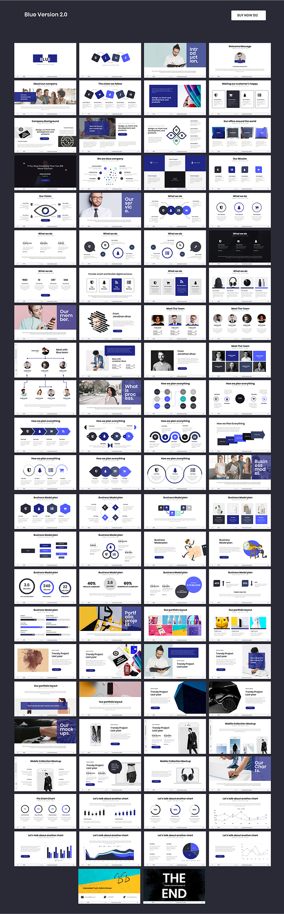 Blue - Powerpoint Template in PowerPoint Templates - product preview 2