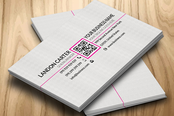 CT019 Clean & Simple Corporate busin in Business Card Templates - product preview 2