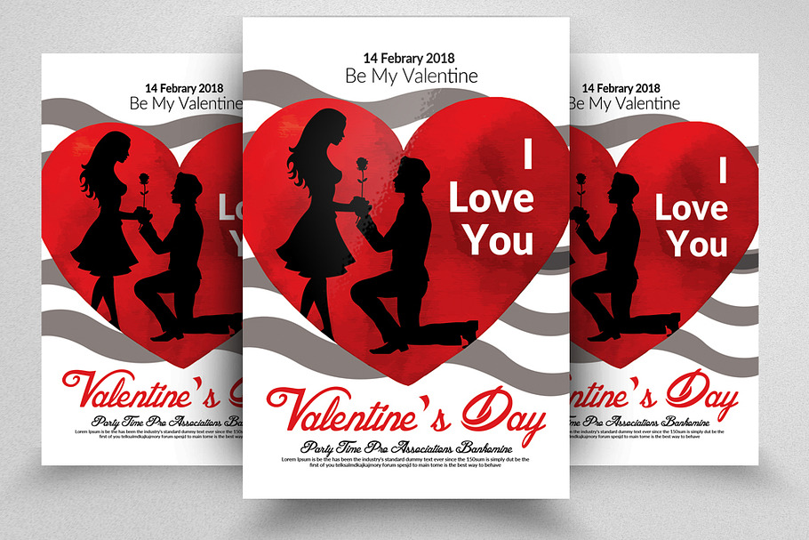 14th Feb Valentines Day Flyers