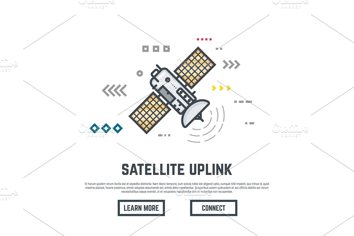 Communication satellite illustration in Illustrations - product preview 8