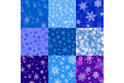 Snowflakes vector icons frozen frost star Christmas decoration snow winter flakes elemets Xmas holiday design illustartion seamless patetrn
