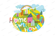 Home Sweet Home Graphic Lettering
