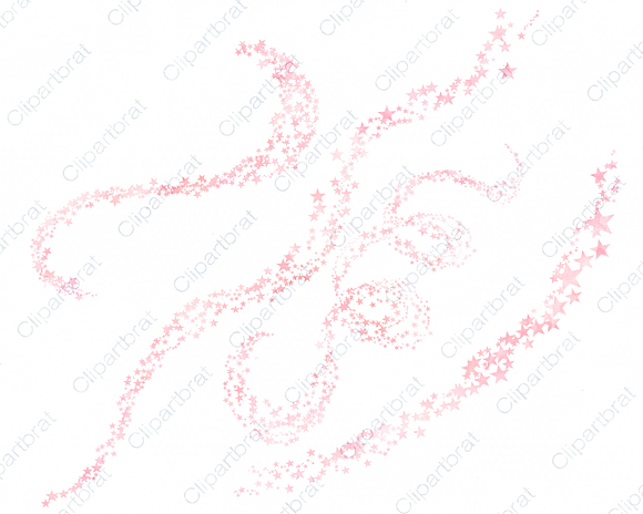 Blush Pink Watercolor Star Clipart in Illustrations - product preview 3