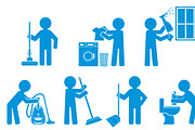 Set of icon cleaning