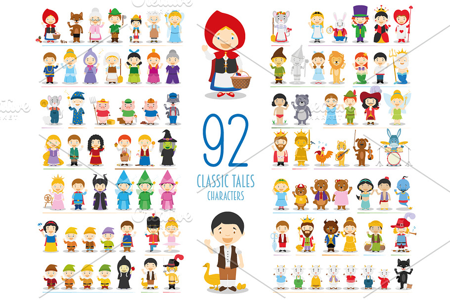92 Classic Tales Characters in Illustrations - product preview 8