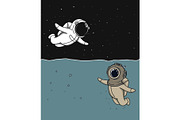 diver and astronaut