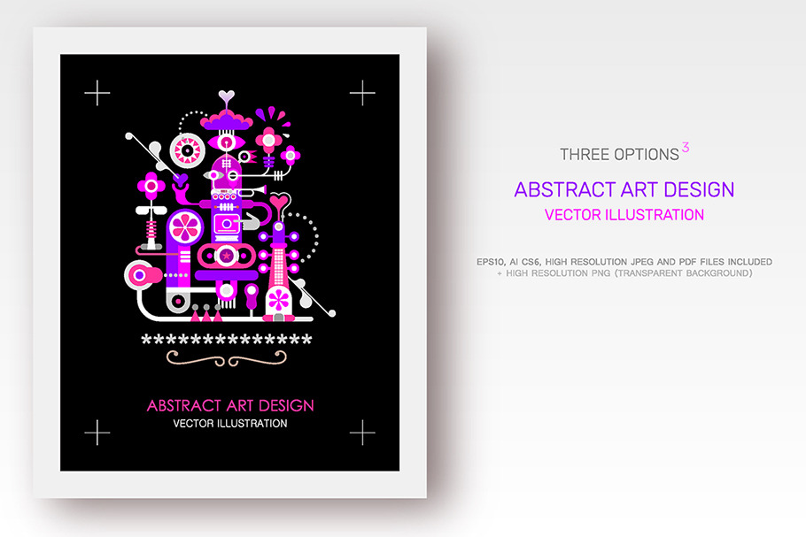 Abstract Art Designs (3 options)  in Illustrations - product preview 8