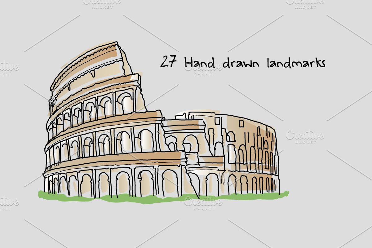 27 Landmarks in Illustrations - product preview 8