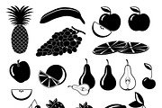 Set icons of fruit
