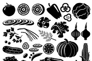 Set of icons of vegetables