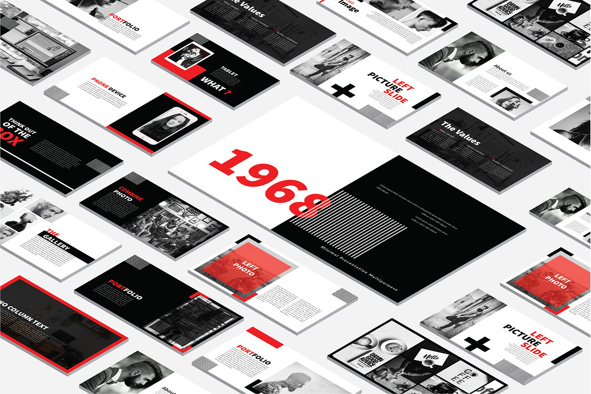 Black Modern Layout Powerpoint in PowerPoint Templates - product preview 8