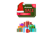 Discount Christmas Sale Promo Sticker Hat advert