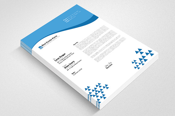 Real Estate Letterhead Template 02 in Stationery Templates - product preview 1