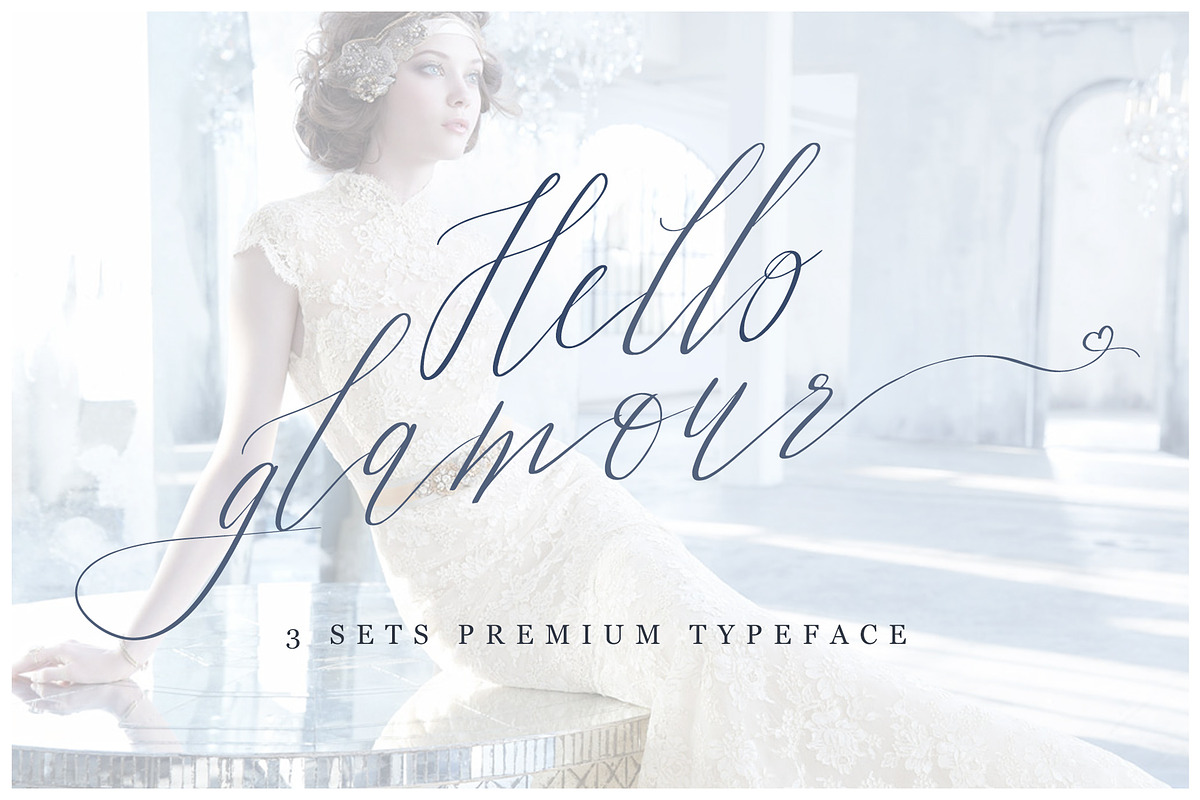 Hello Glamour font with swashes in Script Fonts - product preview 8
