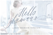 Hello Glamour font with swashes