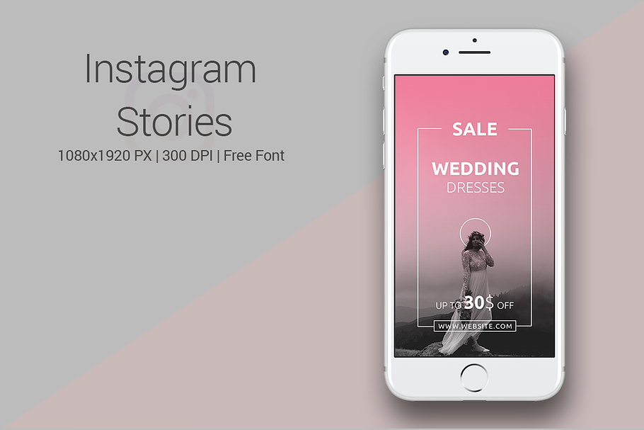 Wedding Dresses Instagram in Instagram Templates - product preview 8