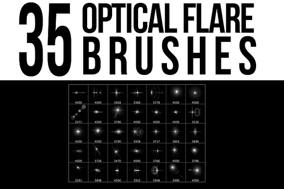35 Optical Flare Brushes in Photoshop Brushes - product preview 1