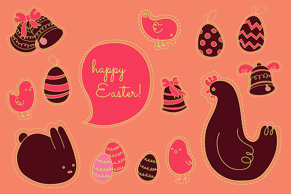 Tasty easter icons in Illustrations - product preview 1