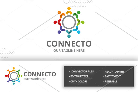 Connecto Logo in Logo Templates - product preview 2
