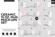 Ceramic 15 Oz. Mug Mock-ups Set