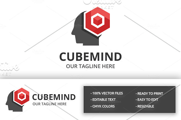 Cube Mind Logo in Logo Templates - product preview 2