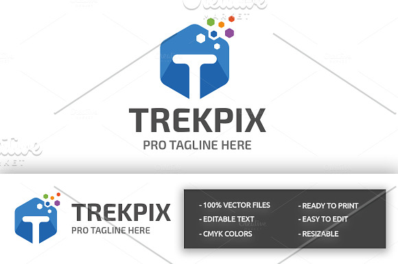 Letter T (Trekpix) Logo in Logo Templates - product preview 2